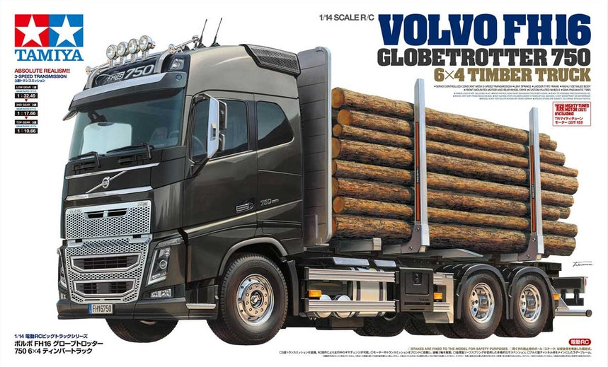 TAMIYA 56360 - (Pre-Order ONLY) RC Volvo FH16 Globetrotter 750 6X4 Timber Truck - RADIO CONTROLLED 1/14