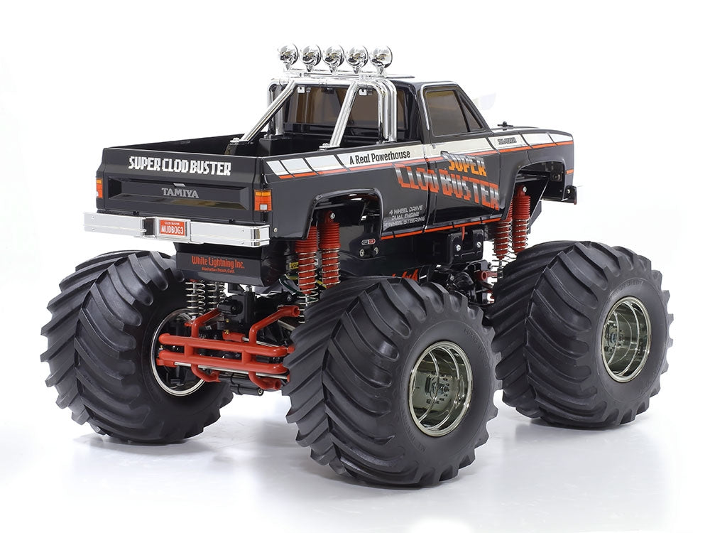 (Discontinued) TAMIYA - 47432 SUPER CLOD BUSTER Black Edition - 1/10 4WD OFF ROAD TRUCK - W/MOTORS & ESC