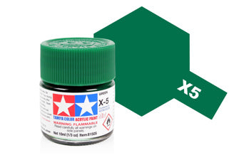 Tamiya - Acrylic Mini X-5 Green - 81505 TAMIYA MINI ACRYLIC