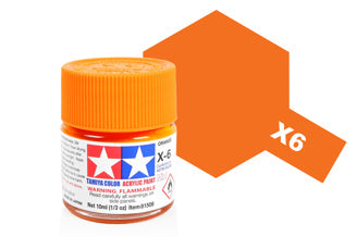 Tamiya - Acrylic Mini X-6 Orange - 81506 TAMIYA MINI ACRYLIC