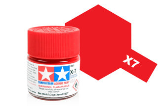 Tamiya - Acrylic Mini X-7 Red - 81507 TAMIYA MINI ACRYLIC