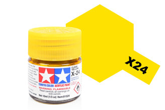 Tamiya - Acrylic Mini X-24 Clear Yellow - 81524 TAMIYA MINI ACRYLIC