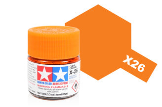 Tamiya - Acrylic Mini X-26 Clear Orange - 81526 TAMIYA MINI ACRYLIC