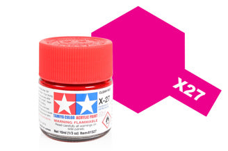 Tamiya - Acrylic Mini X-27 Clear Red - 81527 TAMIYA MINI ACRYLIC