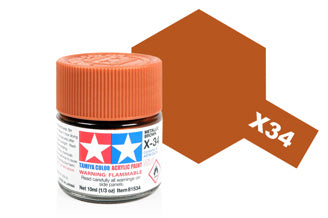 Tamiya - Acrylic Mini X-34 Metal Brown - 81534 TAMIYA MINI ACRYLIC
