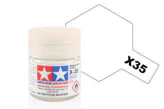 Tamiya - Acrylic Mini X-35 Semi Gloss Clear - 81535 TAMIYA MINI ACRYLIC
