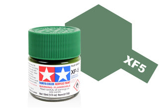 Tamiya - Acrylic Mini XF-5 Flat Green - 81705 TAMIYA MINI ACRYLIC