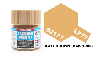 Tamiya - LP-77 Light Brown (DAK 1942) - 82177 TAMIYA LP PAINT
