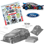 TAMIYA - (210mm) Monster Ford Fiesta WRC Body Set in Clear Lexan - For 1/10 M-Chassis MTC (W-170mm x Wheelbase-210mm)