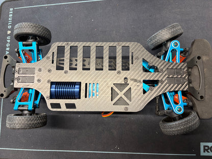 Used - Tamiya TT01 PMM Alloy & Carbon unofficial branded 4WD 1/10 RC touring car with brushless system & servo