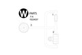 Tamiya - W Parts (White) X 2 Comical - 9224037 TAMIYA SPARES