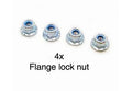 Tamiya - 4Mm Flange Lock Nut (4Pcs) - 9805557 TAMIYA SPARES
