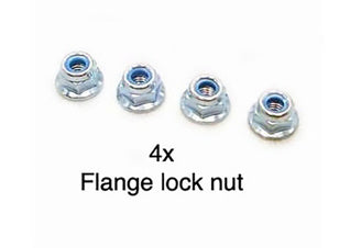 Tamiya - 4Mm Flange Lock Nut (4Pcs) - 9805557 TAMIYA SPARES