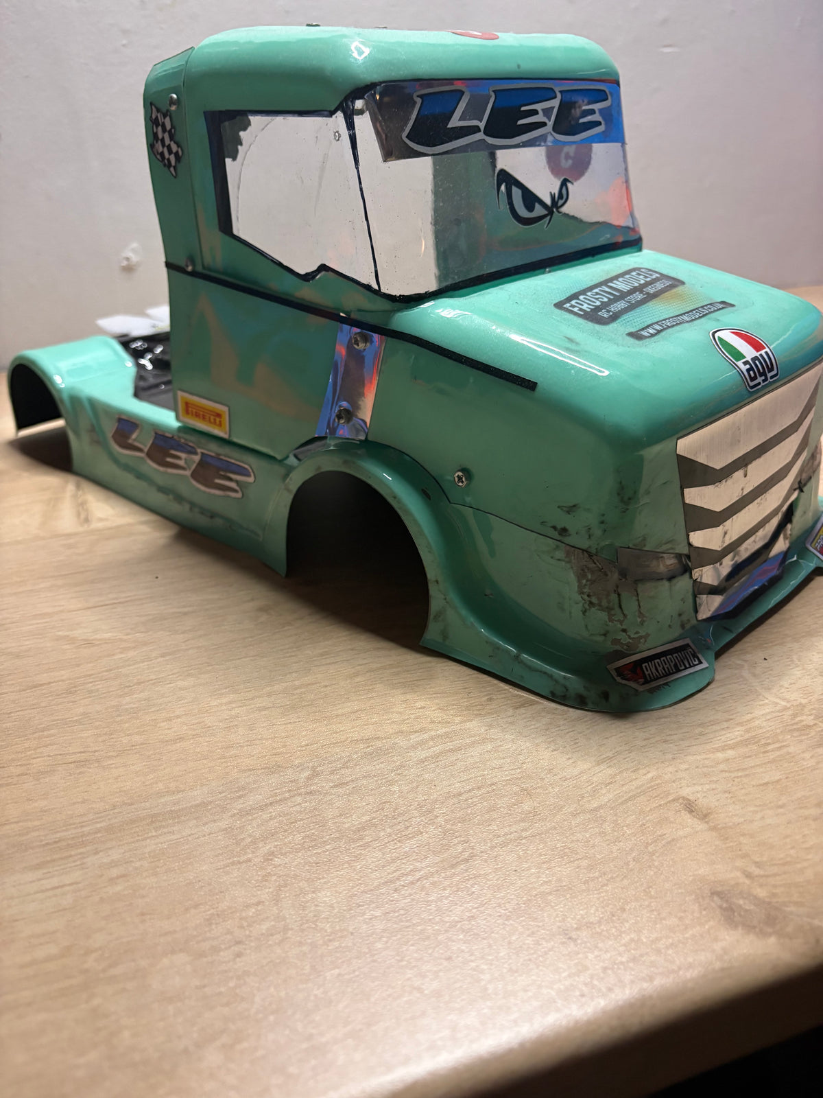 1 Of 1 Custom Scania T-Cab for Tamiya TT01E Euro Truck - Based on Man TGS Lexan Body - Custom Vacuum Formed from 1mm Lexan (fits any 1/10 RC Car, scaled to 1/14th)
