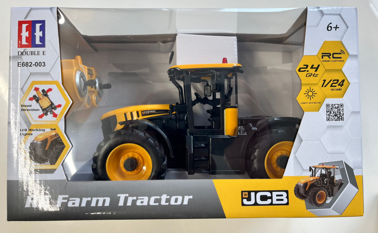 JCB - FASTRAC 4220 RC Remote Control Construction/Farm RC Tractor 1:24 - E682-003 - Licenced Product (Working Lights)
