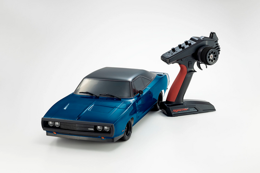 KYOSHO - RC Car Fazer FZ02 (L) Dodge Charger 1970 Blue 1/10 RTR Readyset - K.34475T1B (Just add Battery & Charger) Ultra Scale Body - Clip-less Body (optional flip lights available)