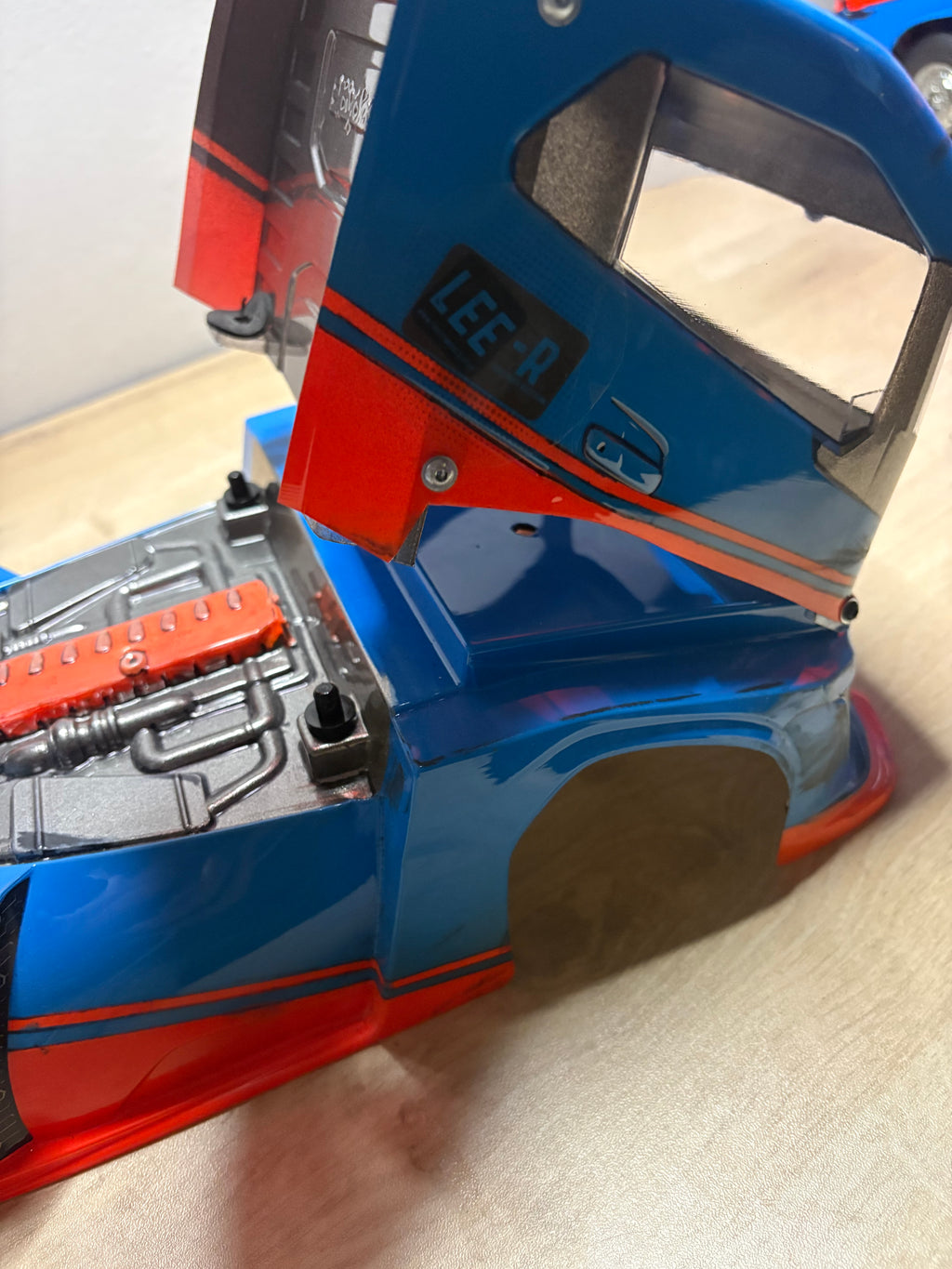 EX-SHOW - Frosty Model Race Truck Body - 1/10 190mm IRON for Tamiya 1/14 TT01E Euro Trucks
