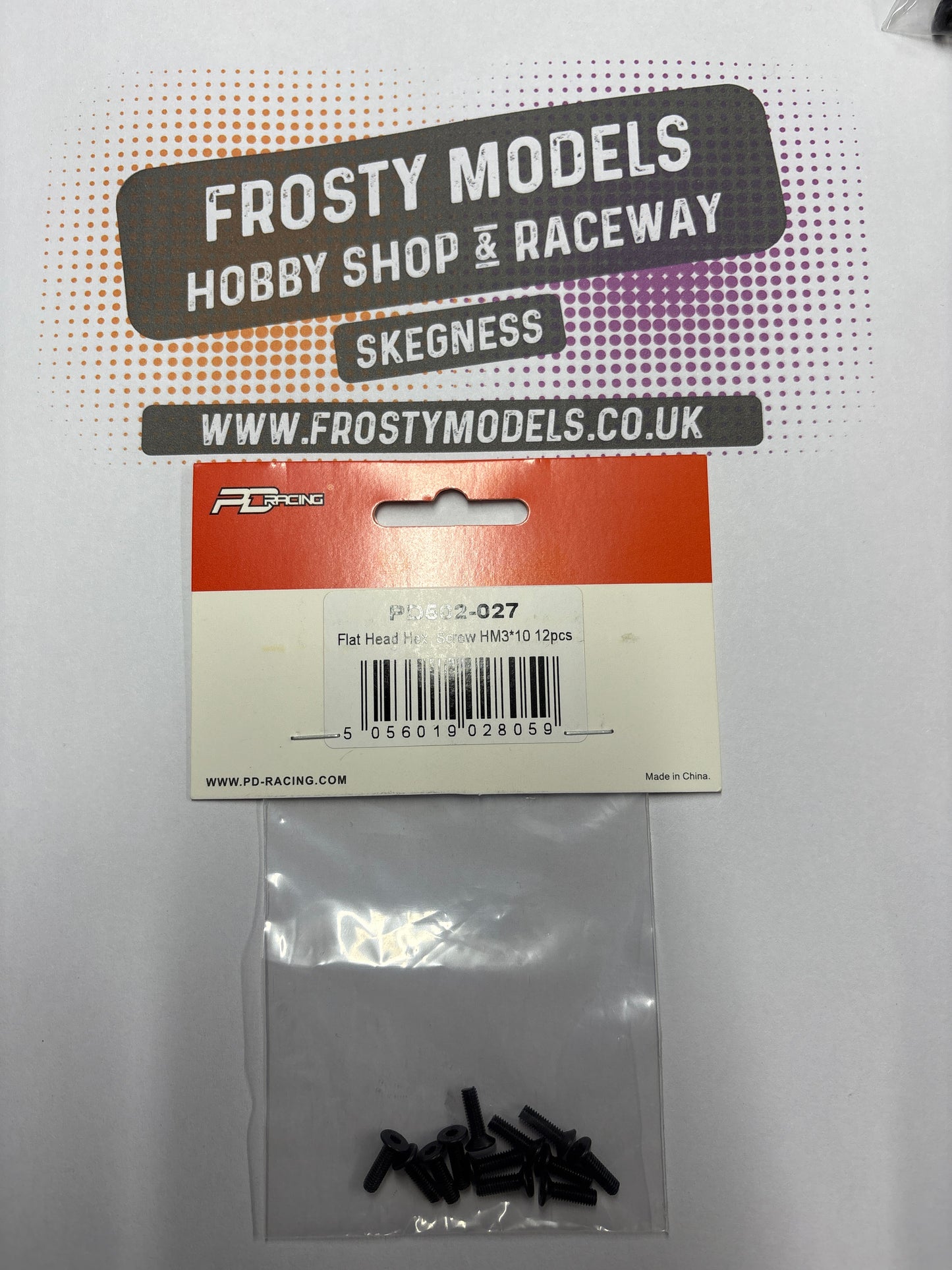 PD RACING SPARES - 1/10TH TK10 & TR10 - Flat Head Hex ScrewHM3*10 12PCS