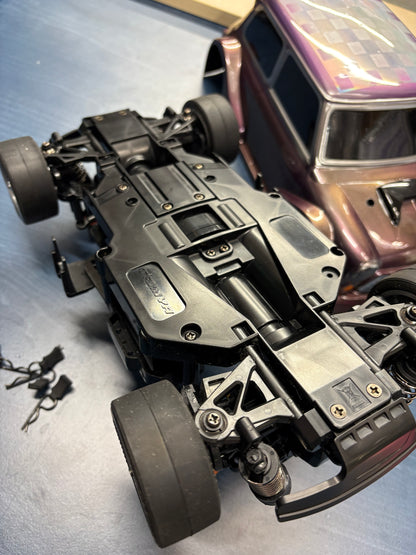 Tamiya (Ex-Display with hop-us) - MB01 Mini Cooper Wide Arch Airbrushed Built Kit - With Upgraded Motor, ESC & Servo (needs radio, battery and charger to complete) M-Chassis 1/10th