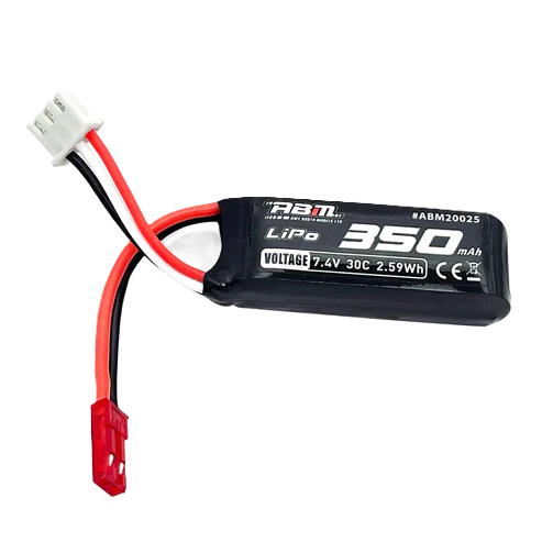 ABM20025 - ABM 350mah 2S Lipo 7.4v Micro Battery for Carisma GT24B Cars - 1/24 - 1/28