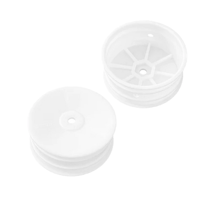 ABM40007 - Front Wheel for 1/10th Off Road 4wd - White (12mm Hex) (2pcs) 26mm wide by 2.2inch tyre diameter