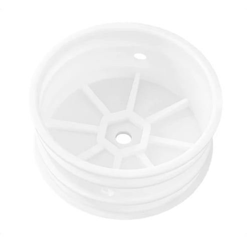 ABM40007 - Front Wheel for 1/10th Off Road 4wd - White (12mm Hex) (2pcs) 26mm wide by 2.2inch tyre diameter