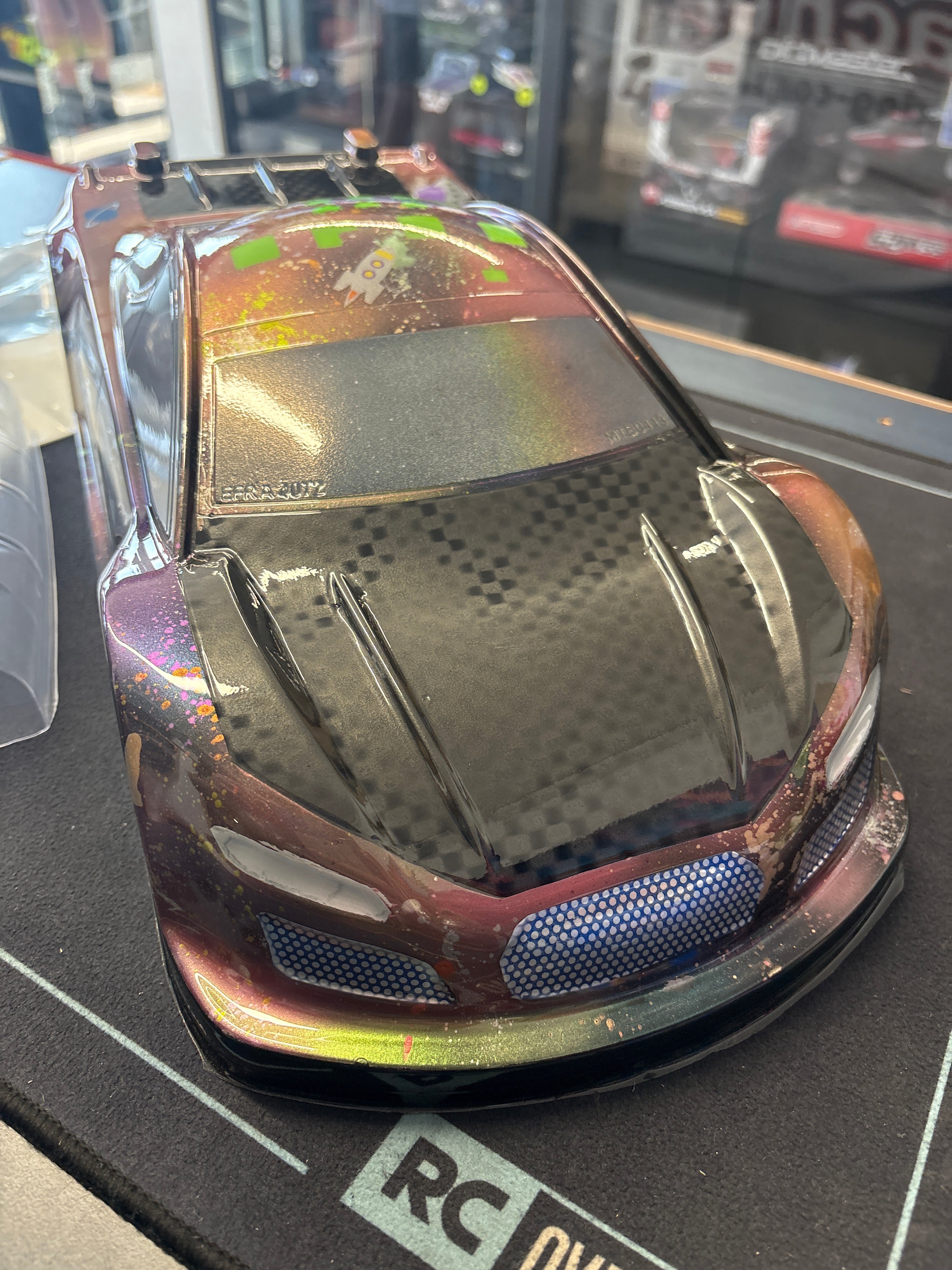 XTREME TWISTER - 1/10 RC CAR - ETS TC BODY SHELL - PRO 100% AIRBRUSHED! UNCUT (GAMER)