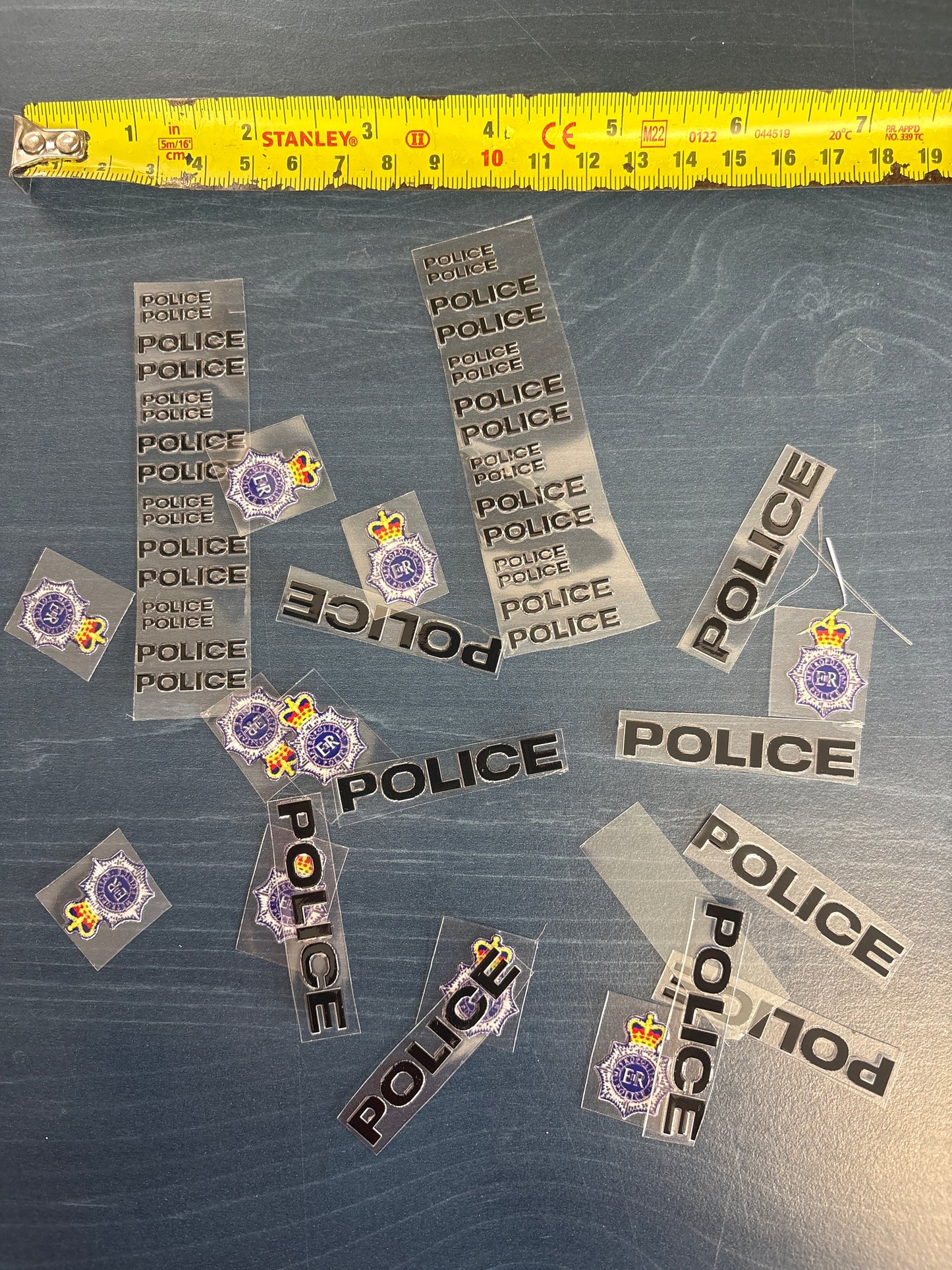 UV Sticker Decal Sheet - Euro Truck (1/14) 1/10 size (Police Text & Badge)