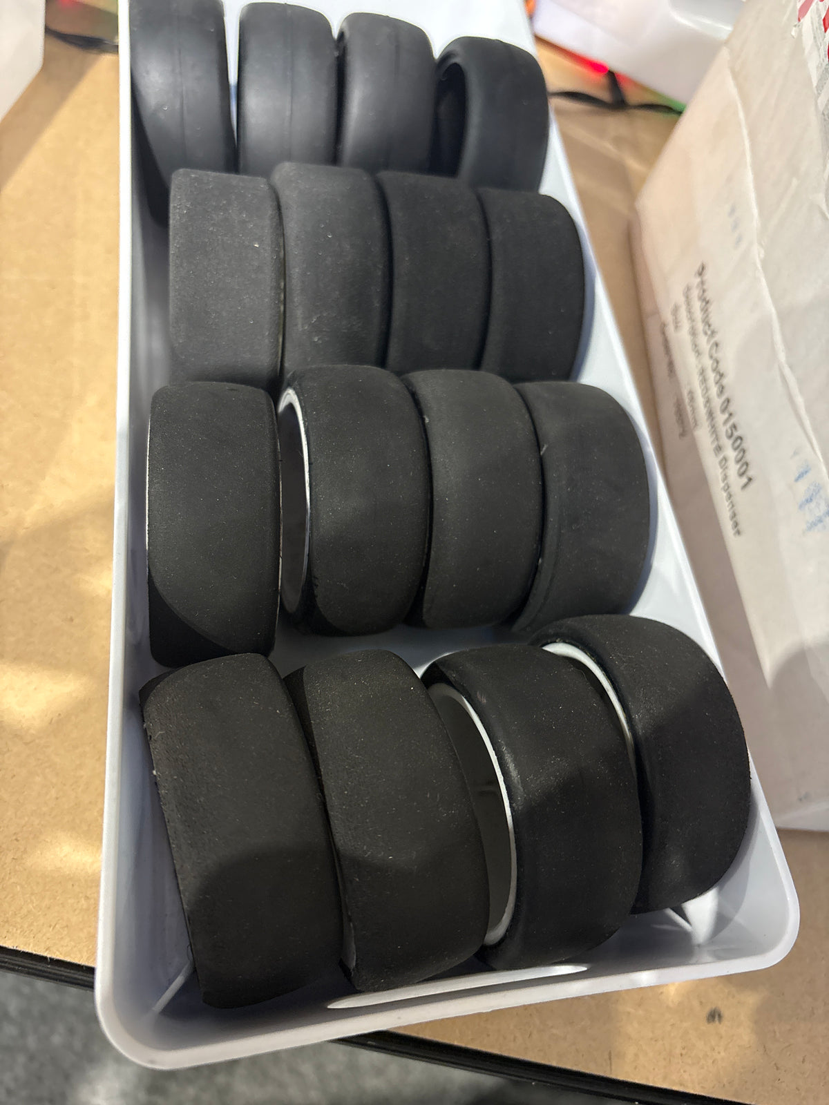 Used & Part worn - 1/10 Slick Carpet Wheels and Tyres - 4 sets (1 full set of new tyres contact A30, 1 full new set of Contact 40sh Foams, 2x used sets of A30 tyres glued to rims