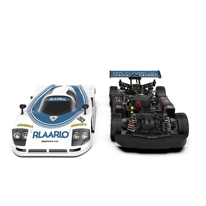 Rlaarlo - AK-787 Carbon Brushless 1/10 Scale RC Race Car RTR - Blue (Dual Motor Version) - AK-787O-CV2