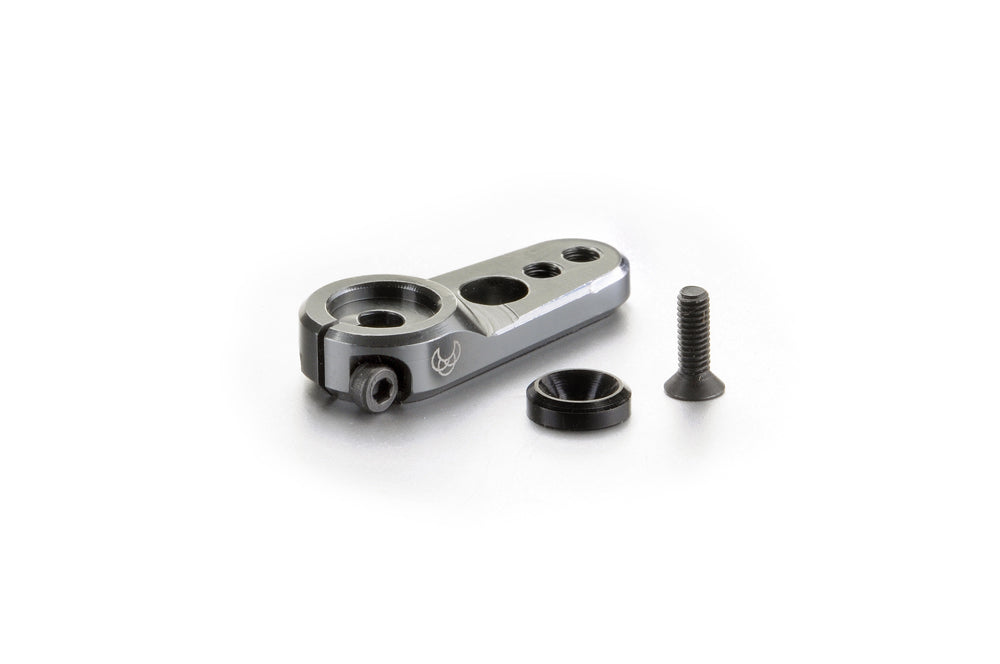 Absima - Universal 24T (Suitable for Hitec Servos) Aluminium Clamp Servo Horn Short (Silver) - 2030037