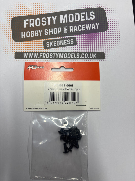 PD RACING SPARES - 1/10TH TK10 & TR10 - B head hex screw HM4*10   12pcs