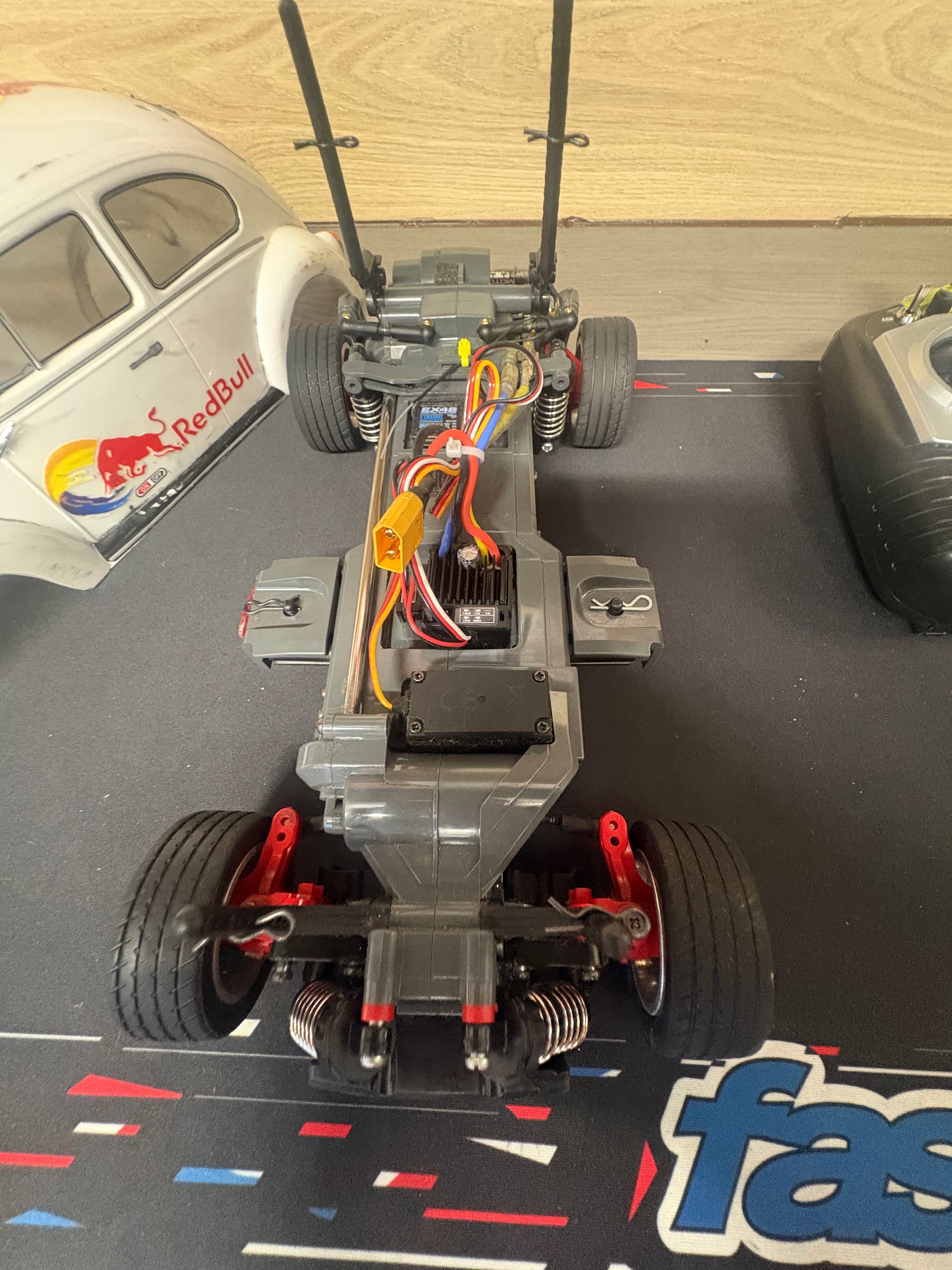 Ex-Hire Car Beetle - 4WD 1/10 M-Chassis Tamiya MF01X - With Stick Radio, ESC & Motor - Just add Battery & Charger