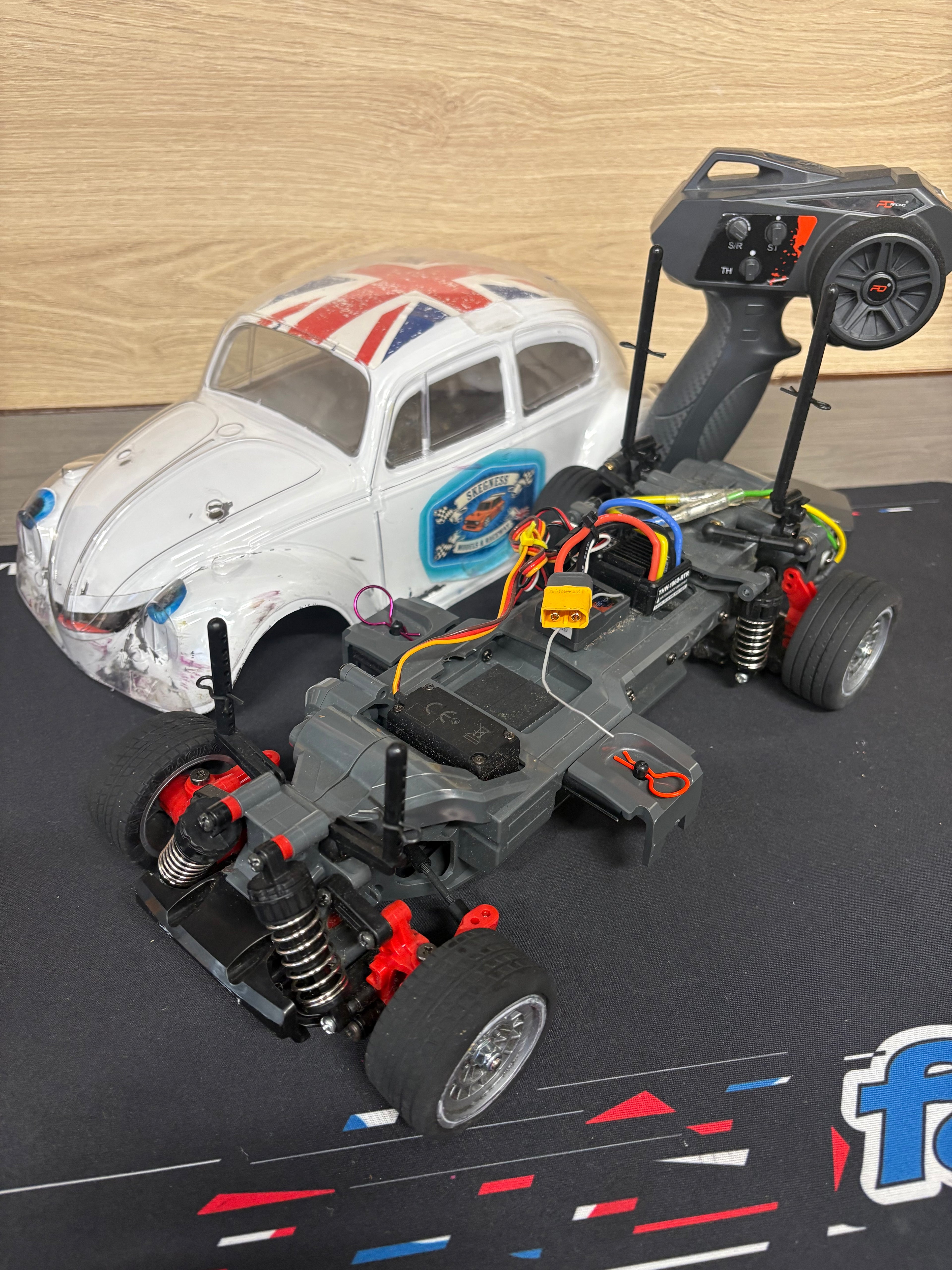 Ex-Hire Car Beetle - RWD 1/10 M-Chassis Tamiya MF01X - With Wheel Radio, ESC & Motor - Just add Battery & Charger