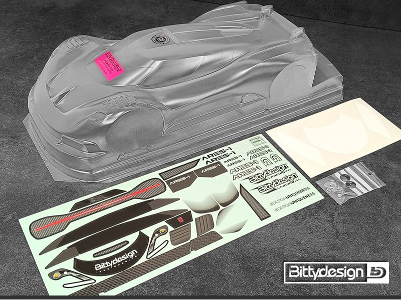 Bittydesign - Ares-1 ETS Touring 1/10 Body Shell 190mm Wide 256mm Wheelbase - BD-GT-190AS1