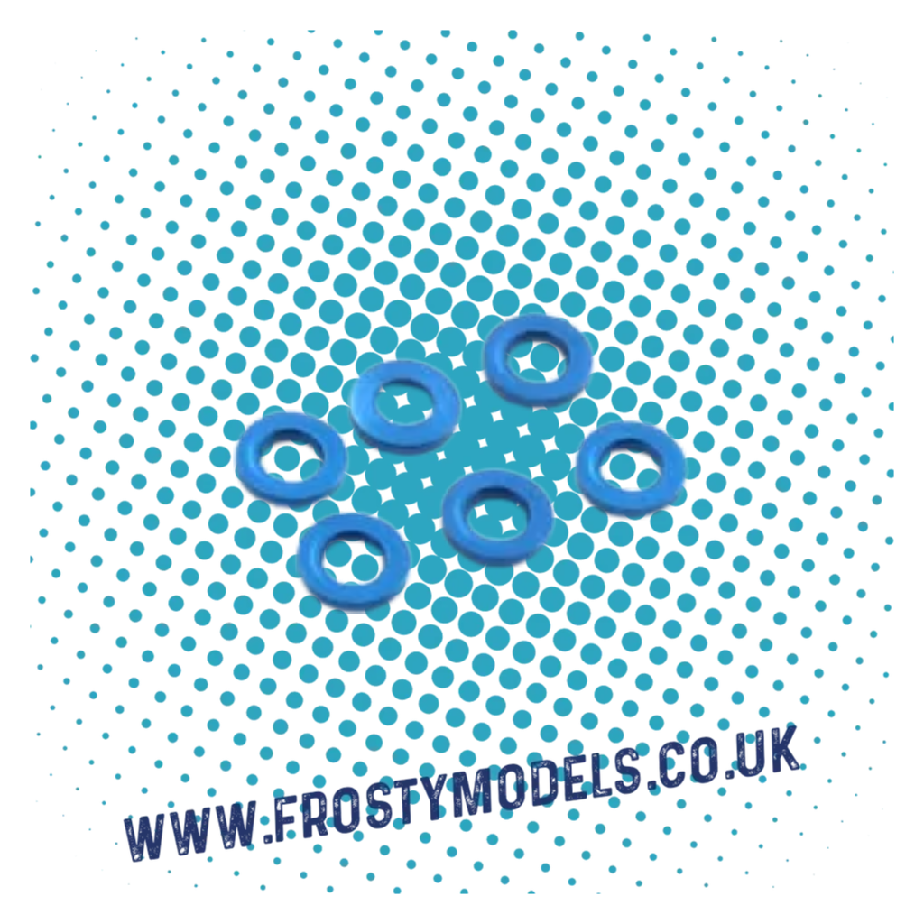 FASTRAX M3 FLAT WASHER/SPACER BLUE 1.0MM THICK (6PC) ANNODISED ALUMINUM - FAST142-2
