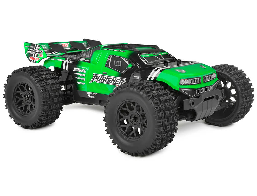 CORALLY - PUNISHER RC 1/12 XD RTR TRUCK - Brushed 2S - GREEN - (Lipo Battery & Charger Included) C-00231-G