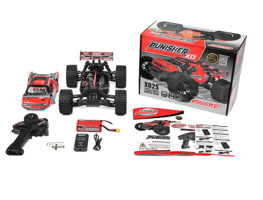 CORALLY - PUNISHER RC 1/12 XD RTR TRUCK - Brushed 2S - GREEN - (Lipo Battery & Charger Included) C-00231-G