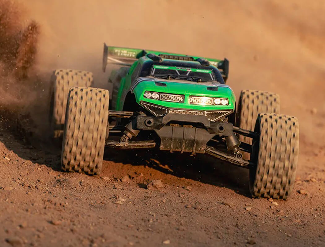 CORALLY - PUNISHER RC 1/12 XD RTR TRUCK - Brushed 2S - GREEN - (Lipo Battery & Charger Included) C-00231-G