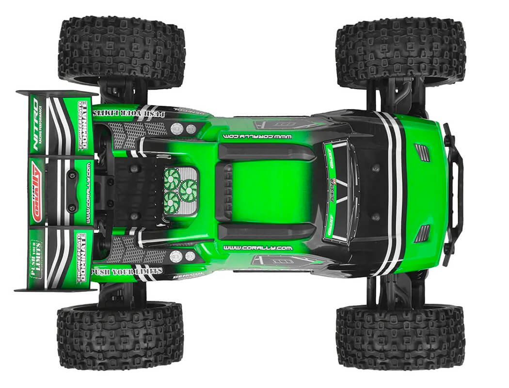 CORALLY - PUNISHER RC 1/12 XD RTR TRUCK - Brushed 2S - GREEN - (Lipo Battery & Charger Included) C-00231-G