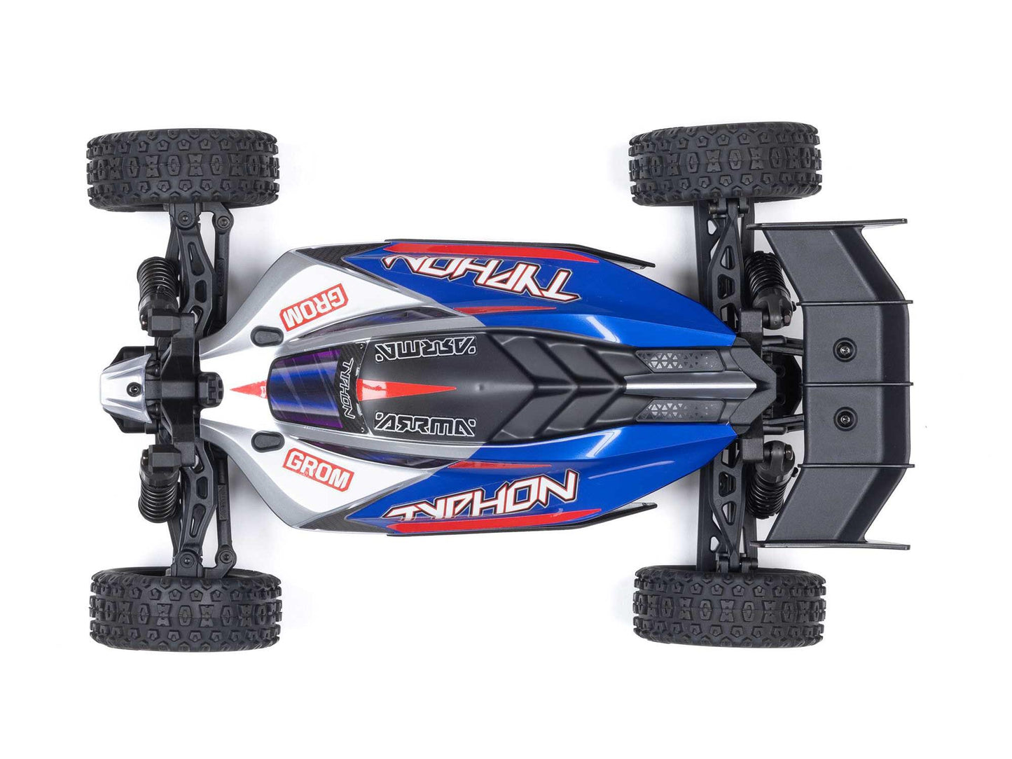 ARRMA - 1/14 TYPHON GROM MEGA BUGGY 4X4 RC RTR w/ Battery & Charger (Blue) - C-ARA2106T1