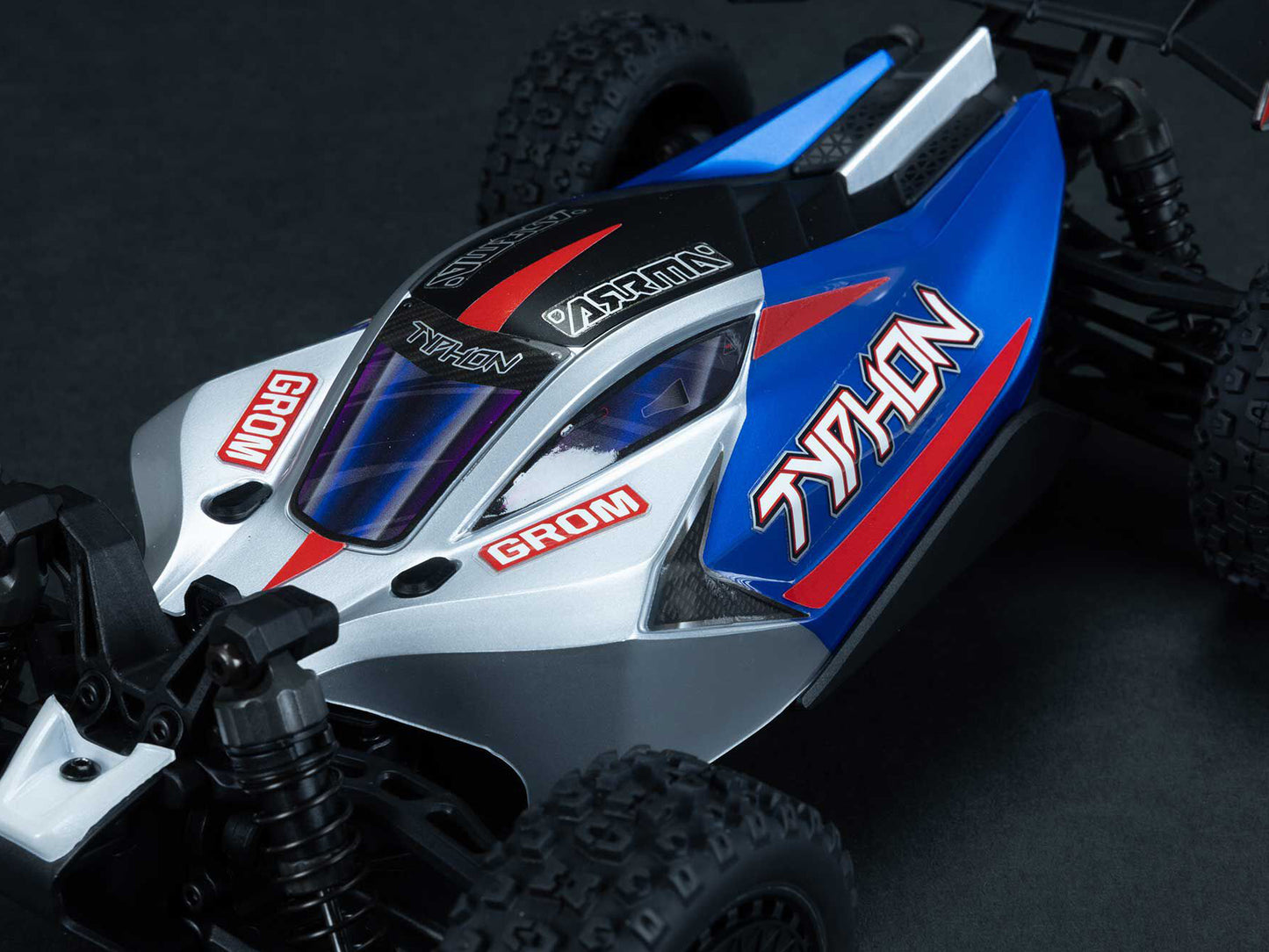 ARRMA - 1/14 TYPHON GROM MEGA BUGGY 4X4 RC RTR w/ Battery & Charger (Blue) - C-ARA2106T1