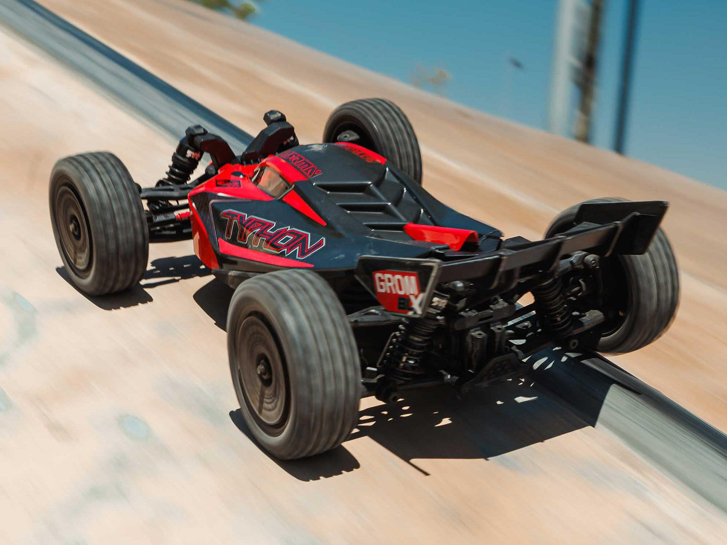 ARRMA - 1/14 TYPHON GROM 2S to 3S BUGGY BRUSHLESS BLX 4X4 RC RTR w/ Battery & Charger (RED) - C-ARA2306ST1