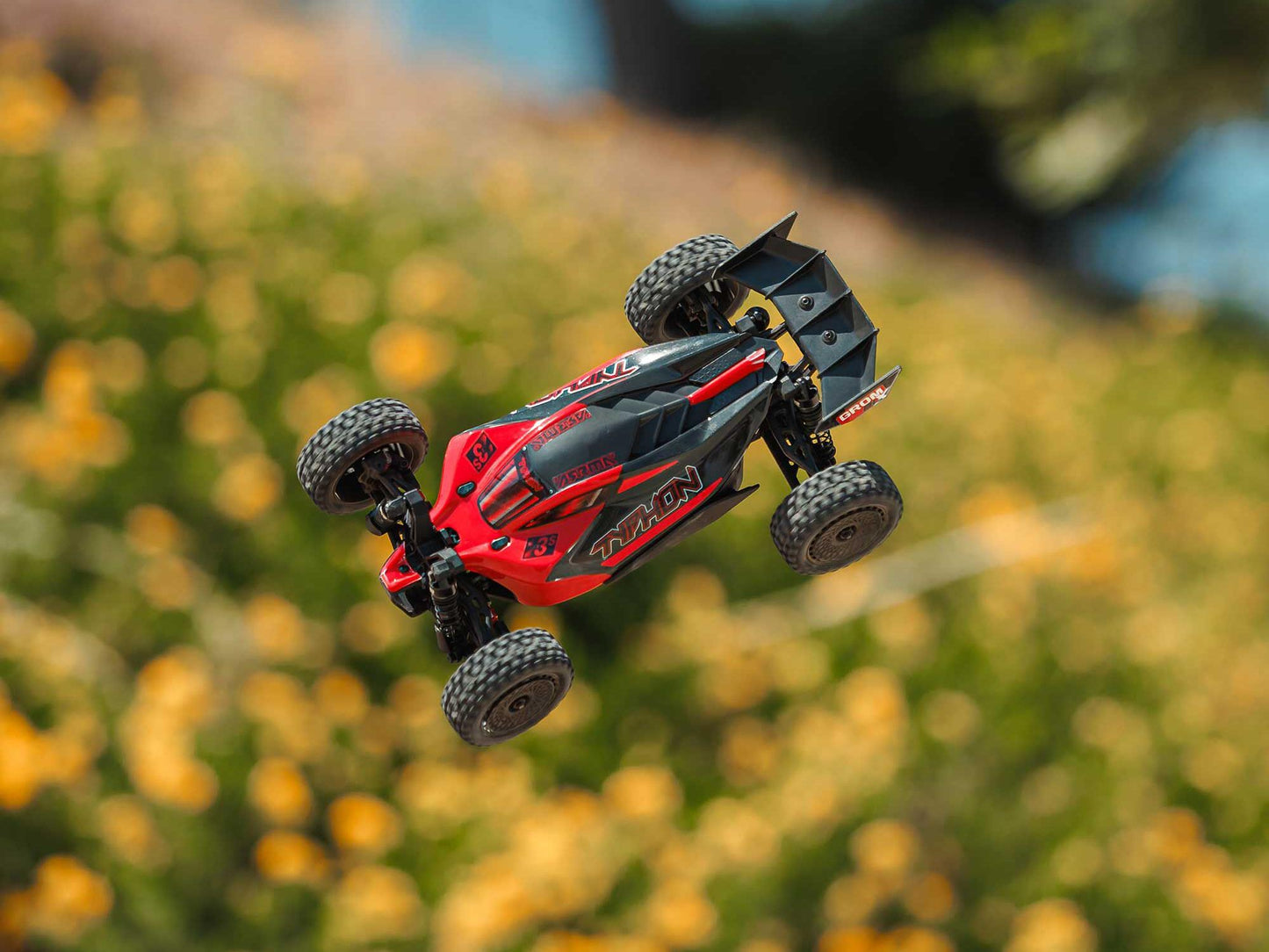 ARRMA - 1/14 TYPHON GROM 2S to 3S BUGGY BRUSHLESS BLX 4X4 RC RTR w/ Battery & Charger (RED) - C-ARA2306ST1