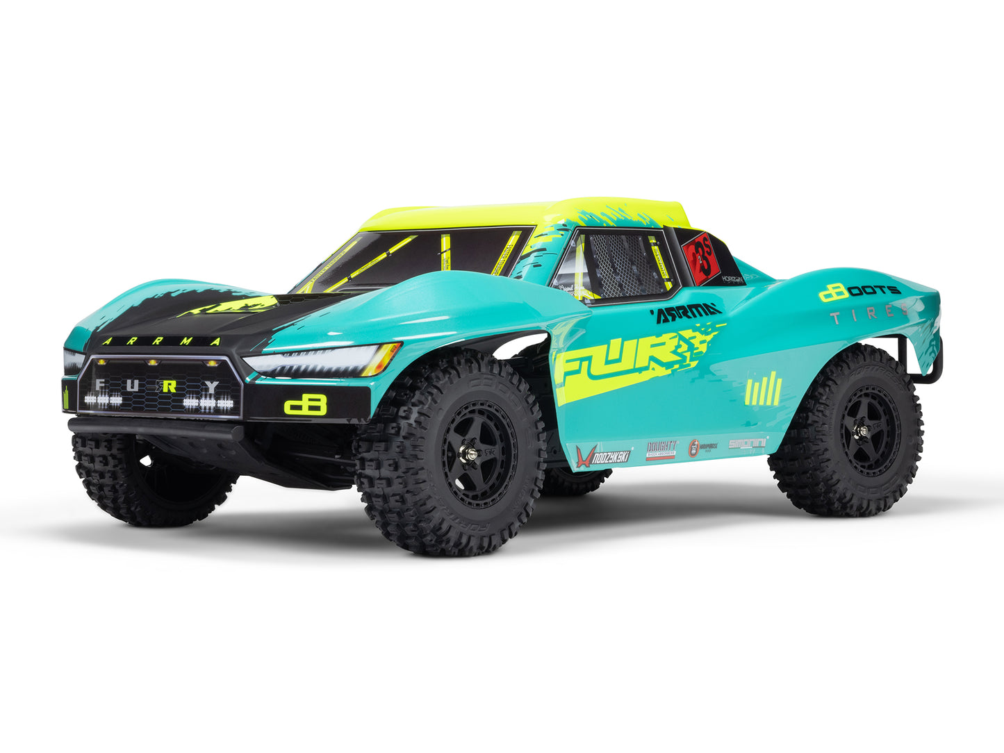 ARRMA - 1/10 FURY 2 ¬ 3S BLX 4X2 SCT RTR - (Green) - Requires Battery and Charger - Recommended Basher