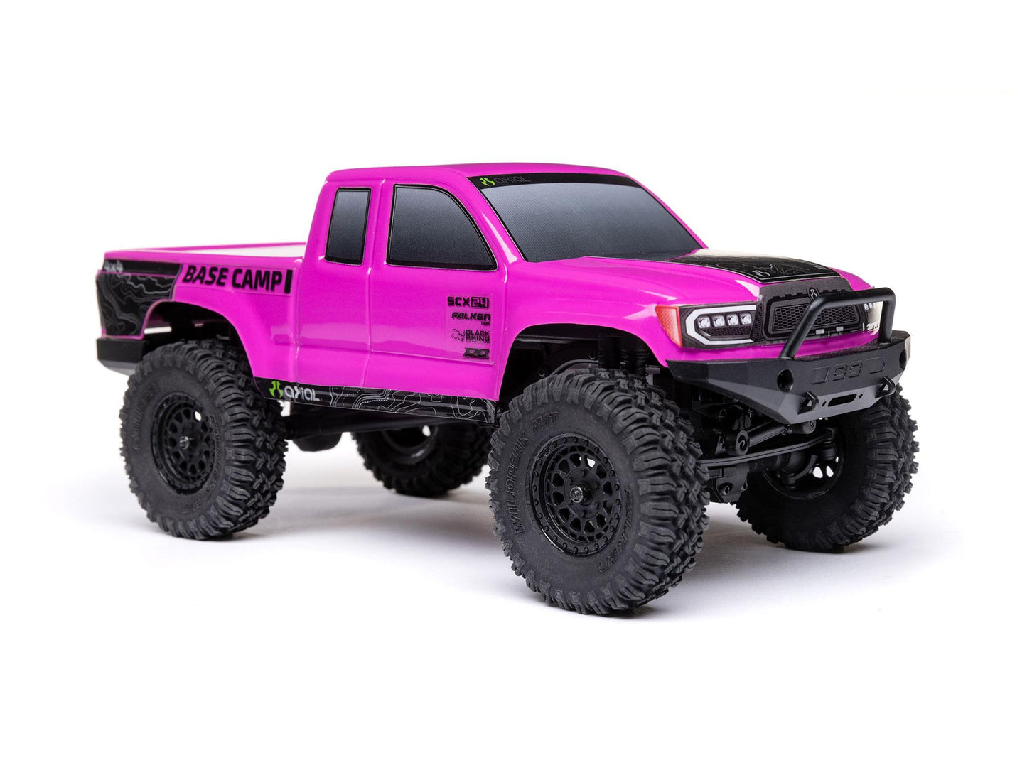 Axial - 1/24 SCX24 Base Camp 4WD Rock Crawler RTR w/Battery, Charger & Radio Set - Pink - C-AXI-1219T3
