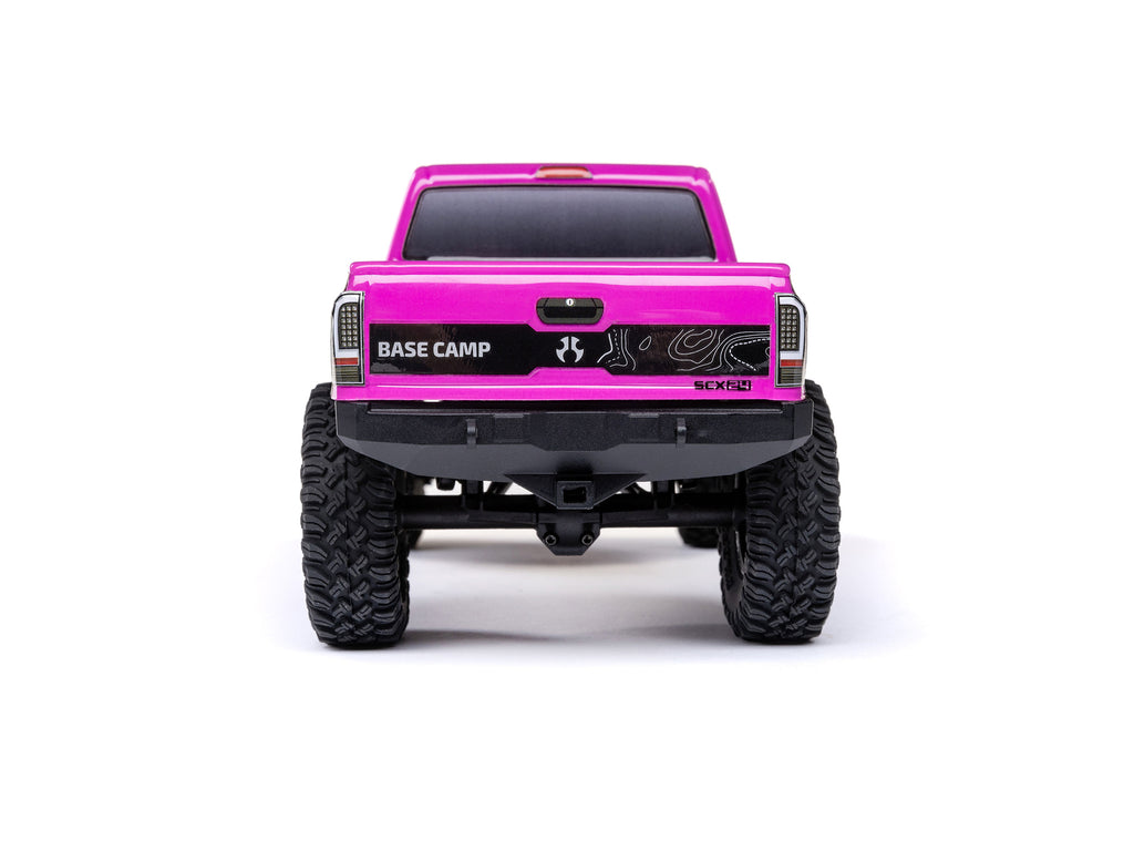 Axial - 1/24 SCX24 Base Camp 4WD Rock Crawler RTR w/Battery, Charger & Radio Set - Pink - C-AXI-1219T3
