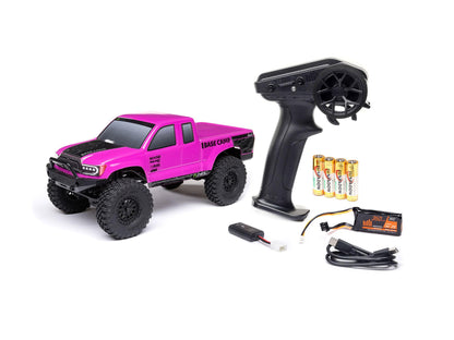 Axial - 1/24 SCX24 Base Camp 4WD Rock Crawler RTR w/Battery, Charger & Radio Set - Pink - C-AXI-1219T3