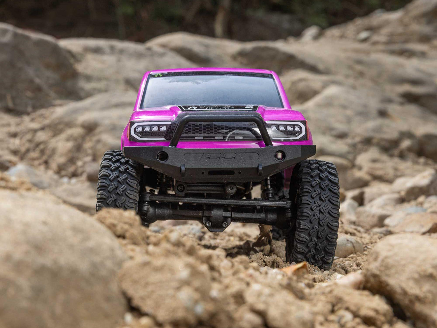 Axial - 1/24 SCX24 Base Camp 4WD Rock Crawler RTR w/Battery, Charger & Radio Set - Pink - C-AXI-1219T3