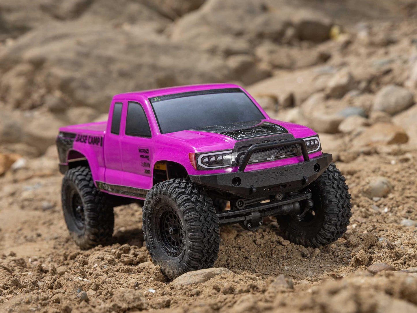 Axial - 1/24 SCX24 Base Camp 4WD Rock Crawler RTR w/Battery, Charger & Radio Set - Pink - C-AXI-1219T3